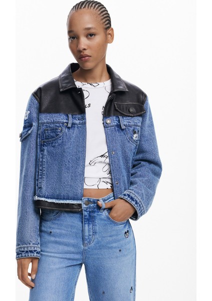 Yüksek Bel Düz Paça Standart Mavi Kadın Denim Pantolon 25WWDD17 fiyatları