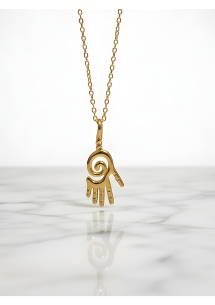 El Şeklinde Çelik Kolye