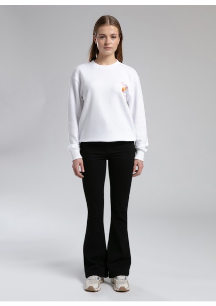 Yüksek Bel Ispanyol Paça Flare Siyah Kadın Denim Pantolon 261 Lcf 121002 Luna Towly Black