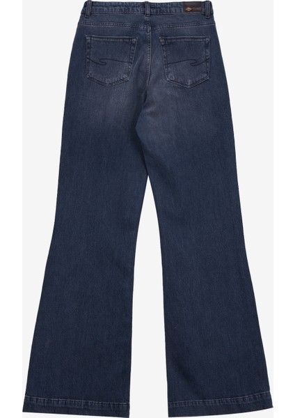 Yüksek Bel Geniş Paça Normal Siyah - Antrasit Kadın Denim Pantolon 261 Lcf 121008 Sandy Rosada Black fiyatları