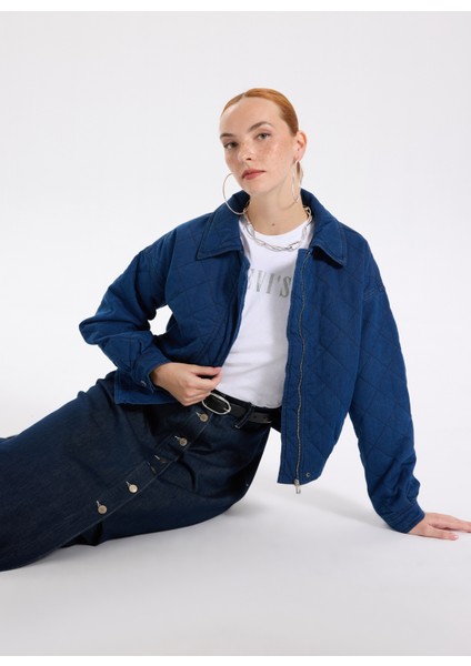 Regular Fit Koyu Mavi Kadın Ceket 261 Lcf 131004 Vertı 3 Denım