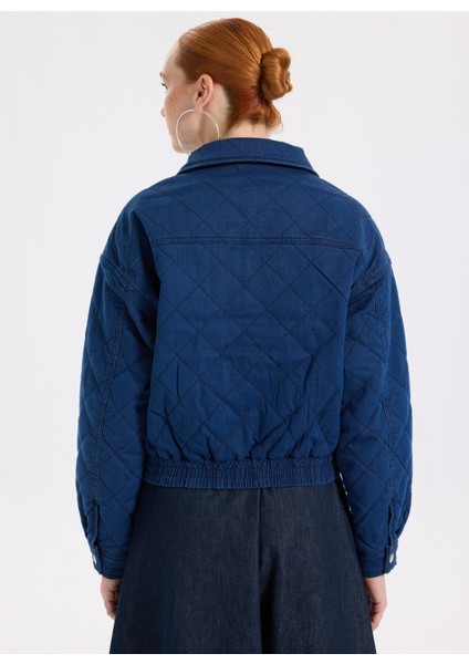 Regular Fit Koyu Mavi Kadın Ceket 261 Lcf 131004 Vertı 3 Denım
