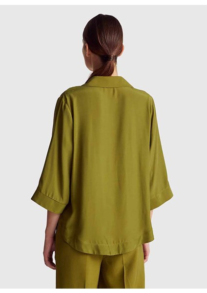 Gömlek Yaka Haki Kadın Bluz 5HFLDQ0C8 fiyatları