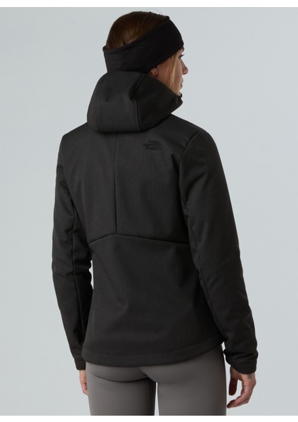 NF0A8DZJKS71-W Quest Shell Jacket Siyah Kapüşon Yaka Standart Fit Kadın Yağmurluk modelleri
