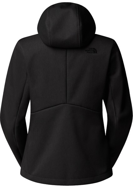 NF0A8DZJKS71-W Quest Shell Jacket Siyah Kapüşon Yaka Standart Fit Kadın Yağmurluk