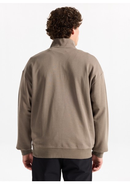 Dik Yaka Gri Erkek Sweatshırt 50525881_DURTY244 indirimleri