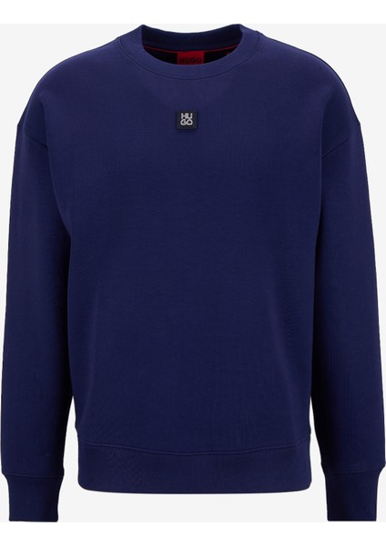 Bisiklet Yaka Lacivert Erkek Sweatshırt 50533689_DETTIL