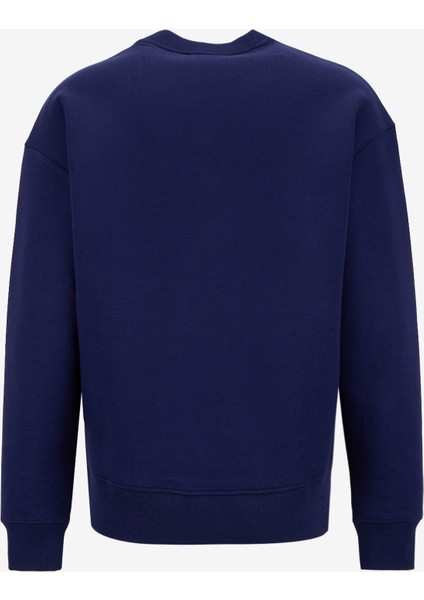 Bisiklet Yaka Lacivert Erkek Sweatshırt 50533689_DETTIL