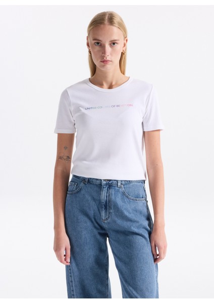 Bisiklet Yaka Çok Renkli Kadın T-Shirt 3GA2E16A2 fiyatları