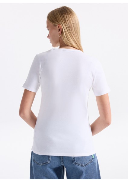 Bisiklet Yaka Çok Renkli Kadın T-Shirt 3GA2E16A2 indirimleri