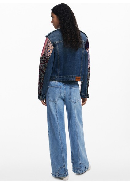 Koyu Mavi Kadın Denim Ceket 25WWED14 indirimleri