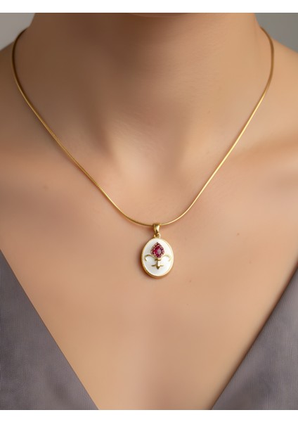 Vintage Çelik Kolye