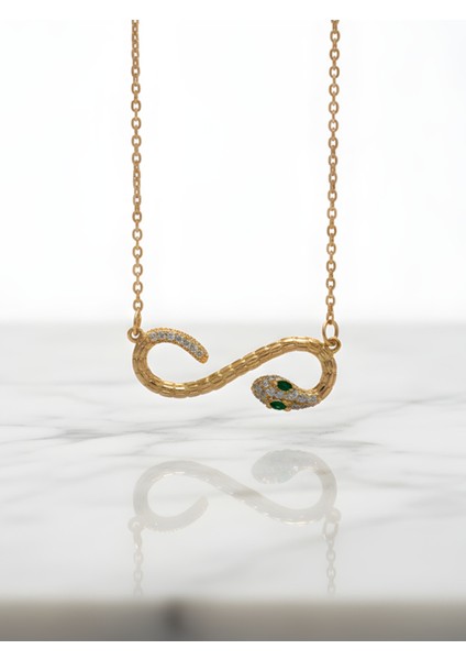 Yılan Şeklinde Çelik Kolye