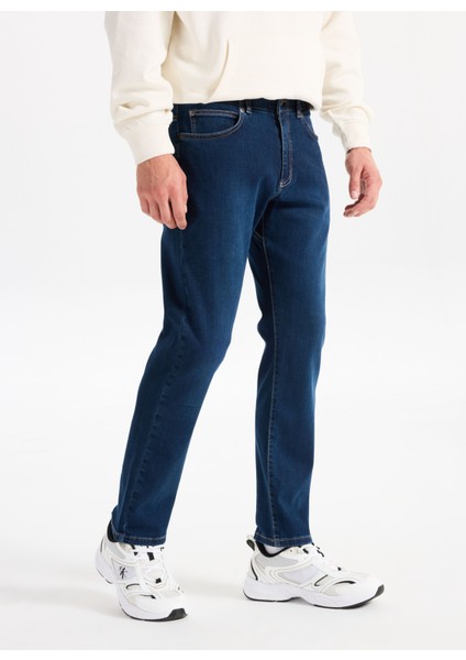 Normal Bel Slim Fit Mavi Erkek Denim Pantolon L72A00014CR Mavi Denim Pantolon fırsatları
