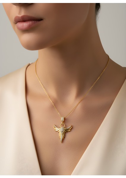 Anka Kuşu Çelik Kolye