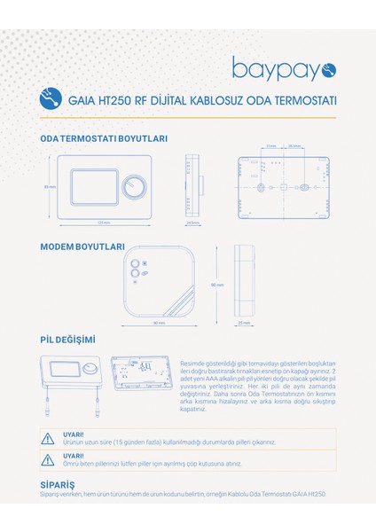 Kombi Termostatı ve Modemi Sistem Isıtma/soğutma fırsatları