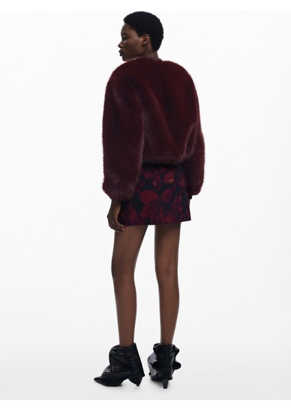 Standart Bordo Kadın Ceket 25WWEW67