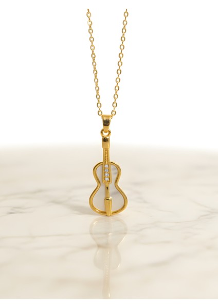 Keman Şeklinde Çelik Kolye