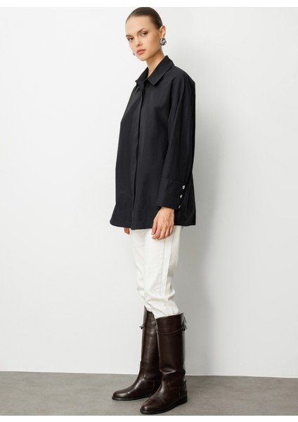 Klasik Yaka Düz Siyah Kadın Tunik M1MZ1030210164 indirimleri