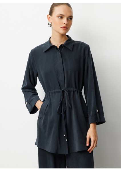 Klasik Yaka Düz Siyah Kadın Tunik M1MZ1030210165 modelleri