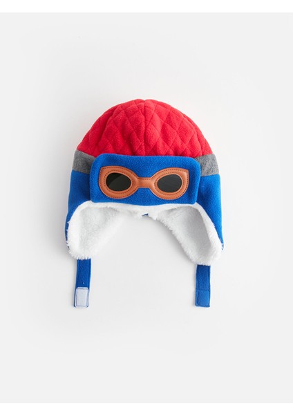 Yeni Sezon Patch Detaylı Polar Erkek Çocuk Kar Şapkası