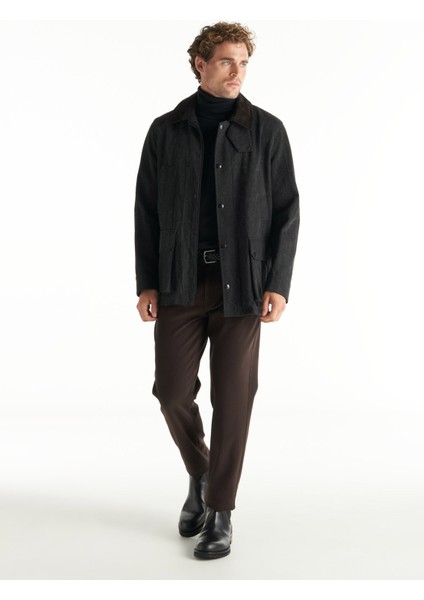 Standart Antrasit Erkek Düz Ceket TBMROW1022