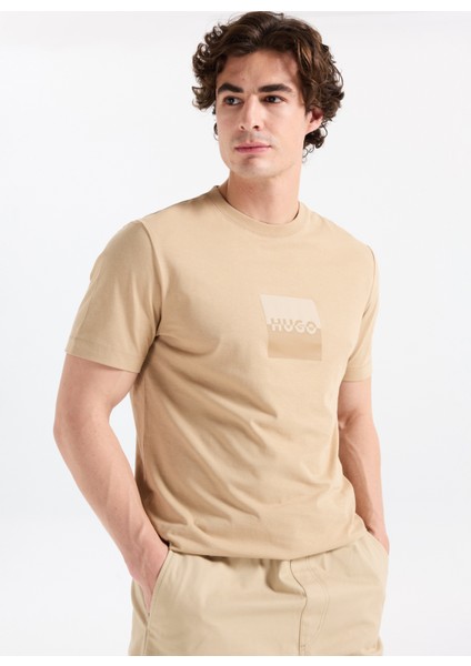 Bisiklet Yaka Bej Erkek T-Shirt 50542784_DUSPLIT