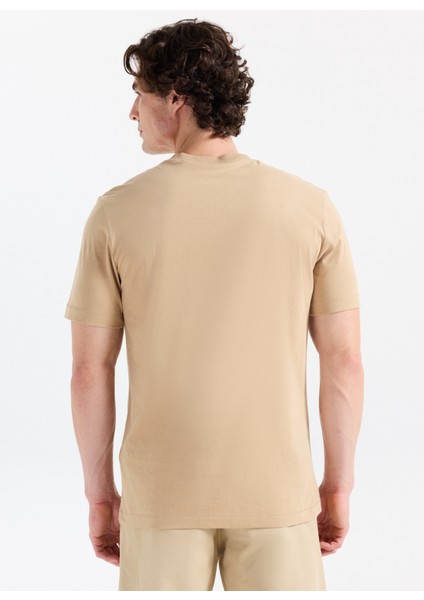 Bisiklet Yaka Bej Erkek T-Shirt 50542784_DUSPLIT indirimleri