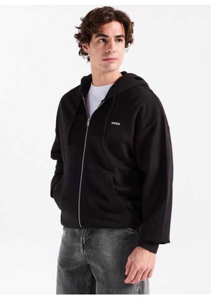 Kapüşon Yaka Siyah Erkek Sweatshırt 50548651_DAPOZIP