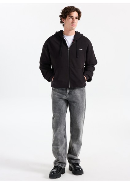 Kapüşon Yaka Siyah Erkek Sweatshırt 50548651_DAPOZIP fiyatları