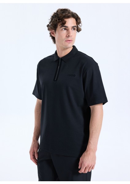 Düz Siyah Erkek Polo T-Shirt 50542313_DUBILO modelleri