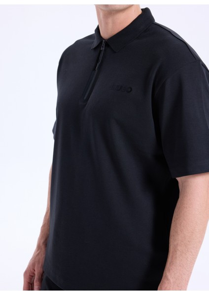 Düz Siyah Erkek Polo T-Shirt 50542313_DUBILO fırsatları