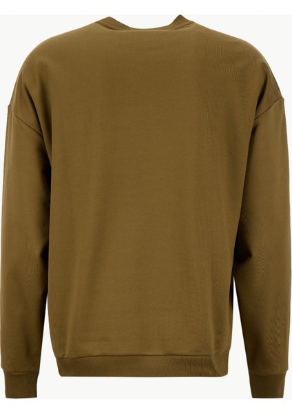 Bisiklet Yaka Haki Erkek Sweatshırt 50538778_DINEX