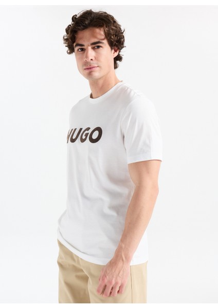 Bisiklet Yaka Krem Erkek T-Shirt 50542737_DULIVIO_U253