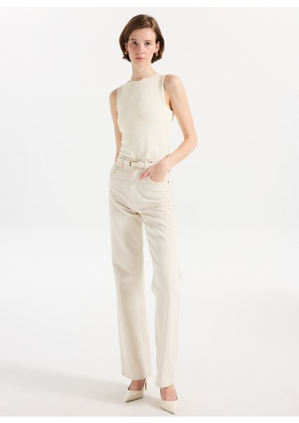 Halter Yaka Krem Kadın Bluz 50542420 fiyatları