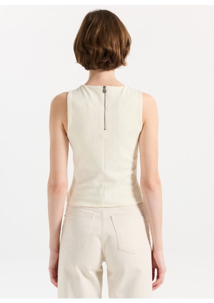 Halter Yaka Krem Kadın Bluz 50542420 indirimleri