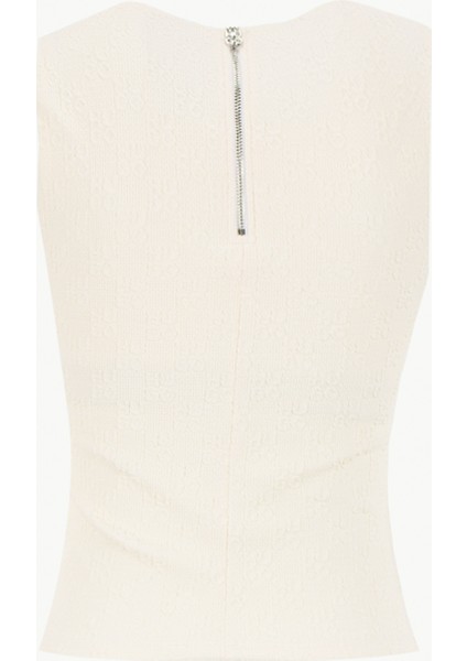 Halter Yaka Krem Kadın Bluz 50542420