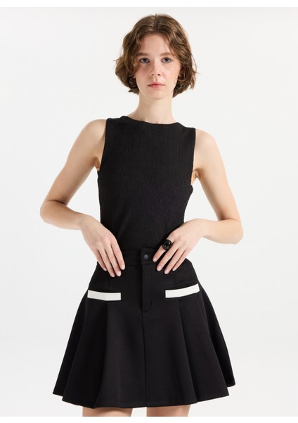 Halter Yaka Siyah Kadın Bluz 50542420 modelleri