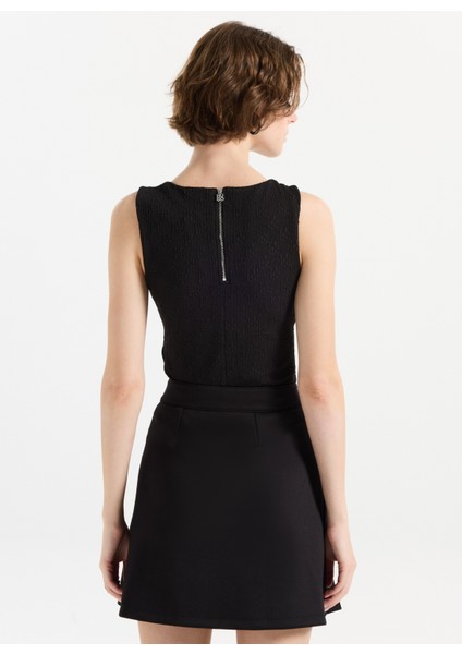 Halter Yaka Siyah Kadın Bluz 50542420 indirimleri