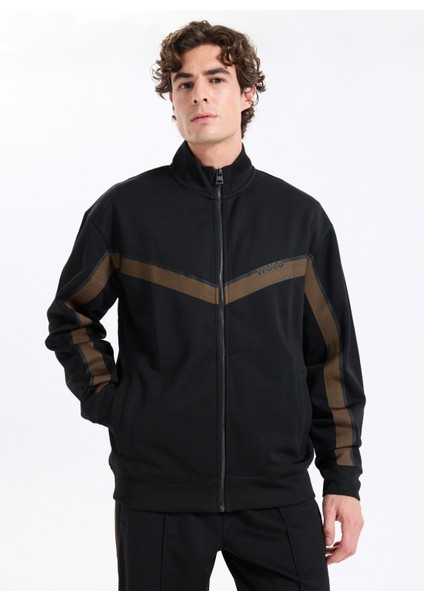 Dik Yaka Siyah Erkek Sweatshırt 50542833_DINGMOOR