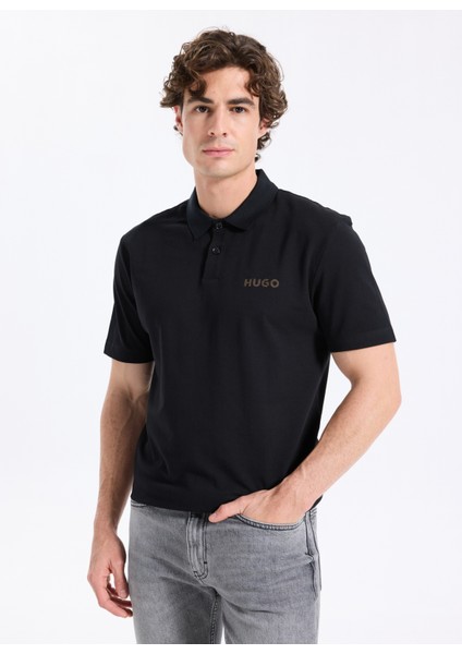 Düz Siyah Erkek Polo T-Shirt 50542830_DIRLMERE