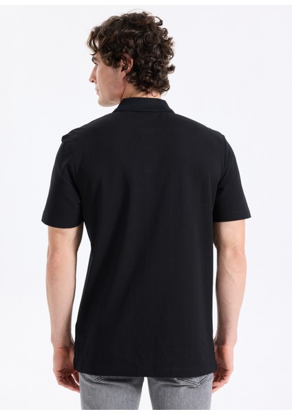 Düz Siyah Erkek Polo T-Shirt 50542830_DIRLMERE indirimleri