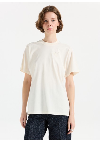 Bisiklet Yaka Beyaz Kadın T-Shirt 50550901 modelleri