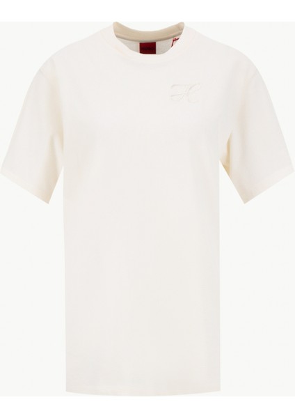 Bisiklet Yaka Beyaz Kadın T-Shirt 50550901