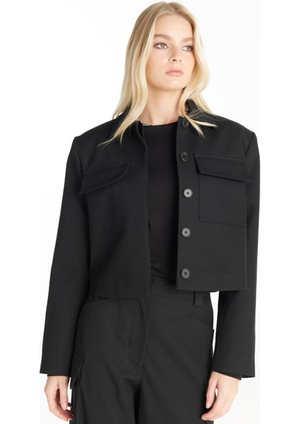 Standart Siyah Kadın Ceket TBWRJC1035 fiyatları
