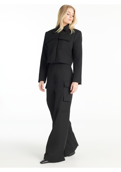Standart Siyah Kadın Ceket TBWRJC1035 fırsatları