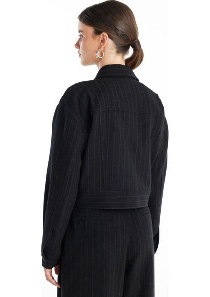 Standart Siyah Kadın Ceket TBWROW1047 indirimleri