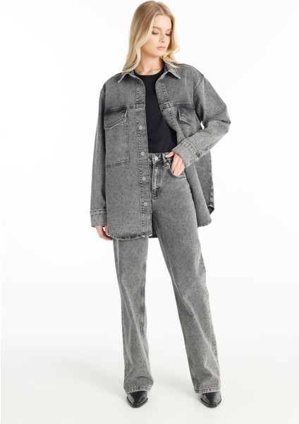Standart Gri Kadın Ceket TBWRDN1013 fırsatları