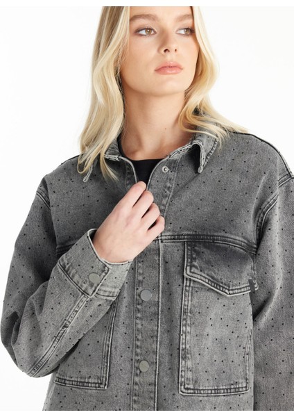 Standart Gri Kadın Ceket TBWRDN1013 indirimleri