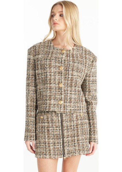 Standart Kahve Kadın Ceket TBWRJC1026 fırsatları